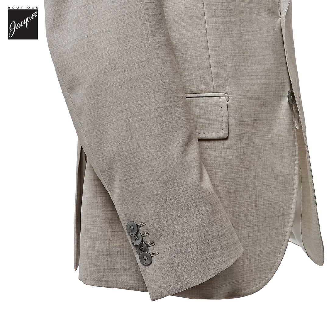 Beige Vitale Barberis Wool Cashmere Dream Contemporary Fit Suit - Luigi Bianchi - Boutique Jacques International