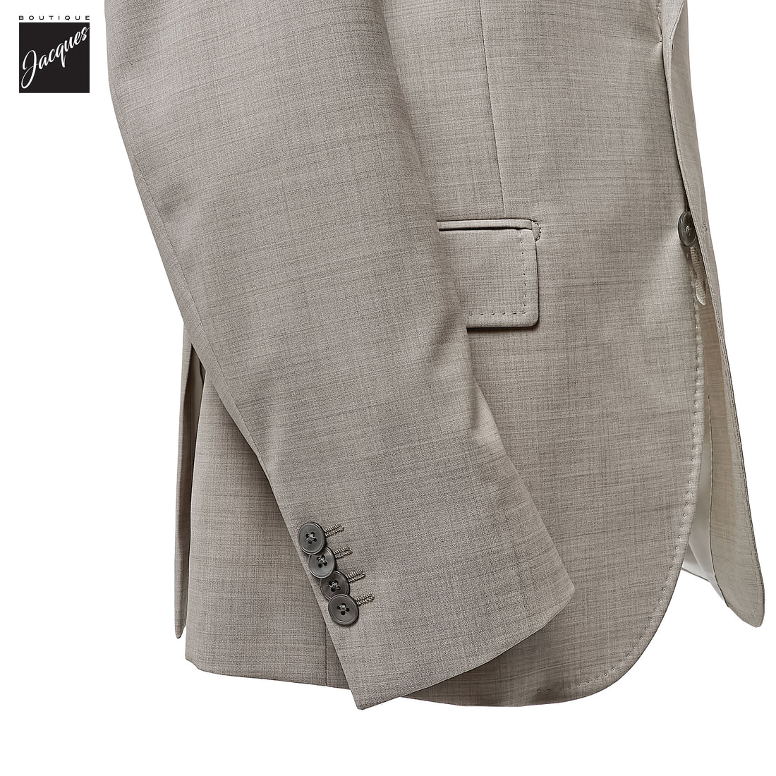 Beige Vitale Barberis Wool Cashmere Dream Contemporary Fit Suit - Luigi Bianchi - Boutique Jacques International