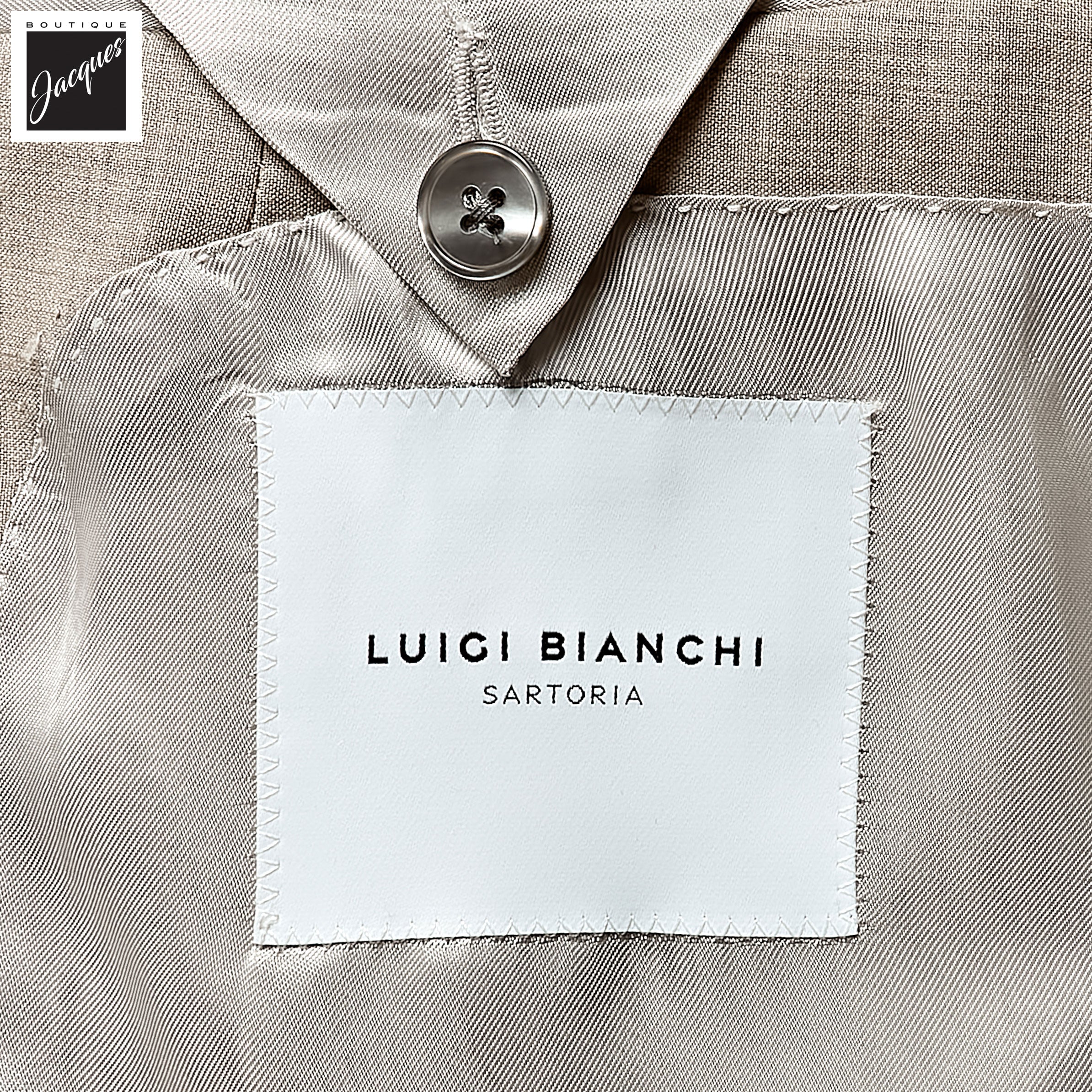 Beige Vitale Barberis Wool Cashmere Dream Contemporary Fit Suit - Luigi Bianchi - Boutique Jacques International