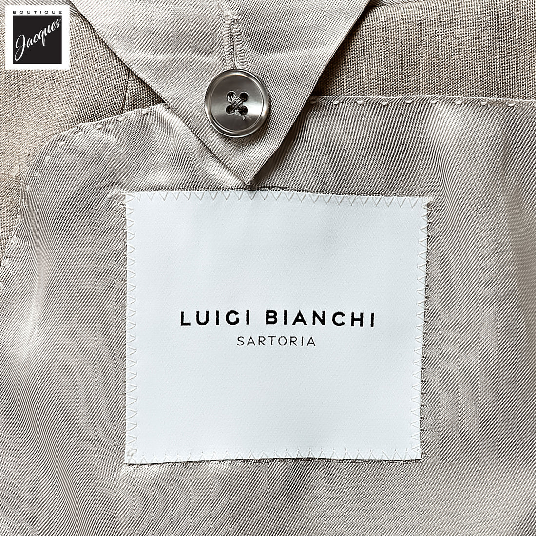 Beige Vitale Barberis Wool Cashmere Dream Contemporary Fit Suit - Luigi Bianchi - Boutique Jacques International
