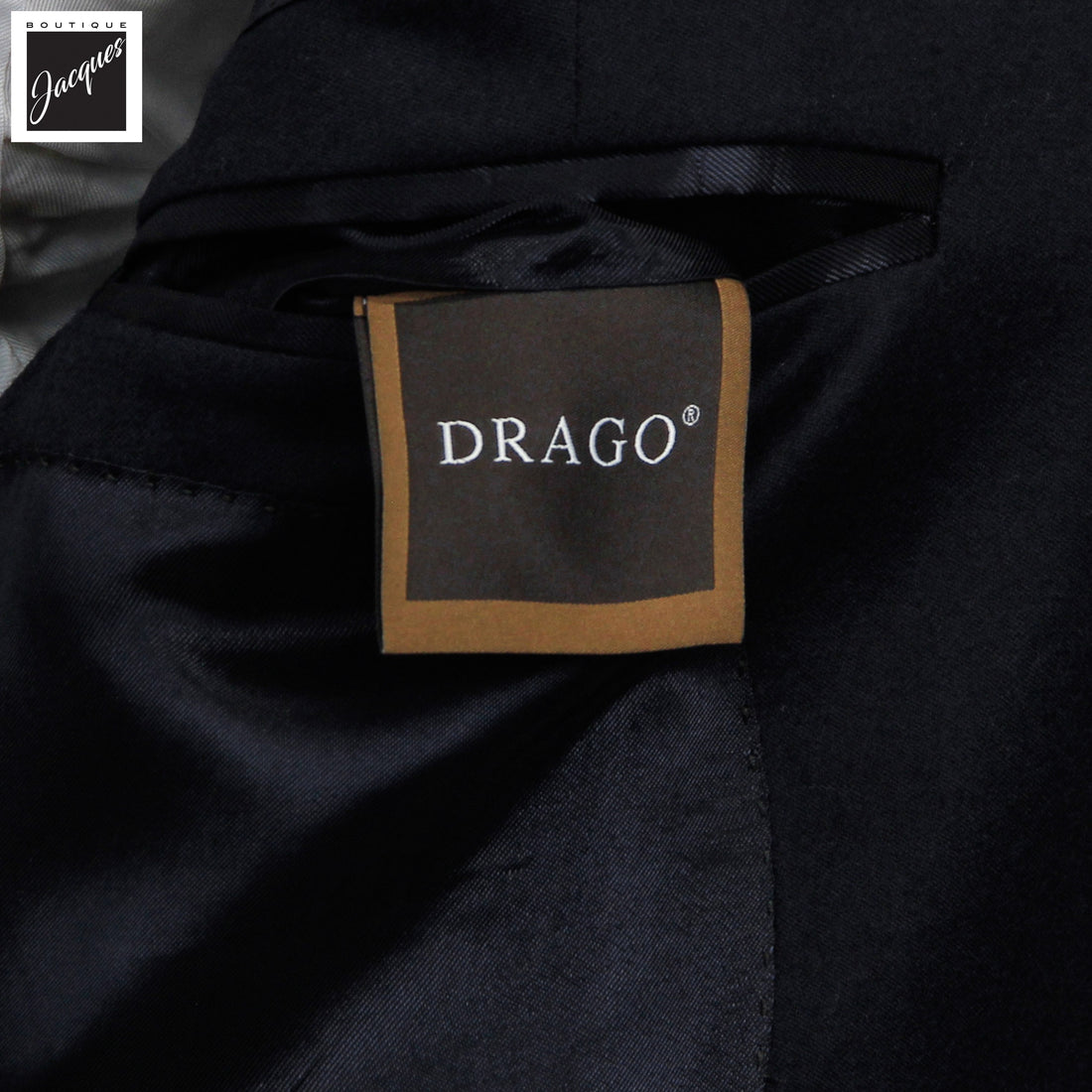 Navy Blue Solid Drago Skyfall Wool-Silk Blossom Fit Suit - Luigi Bianchi