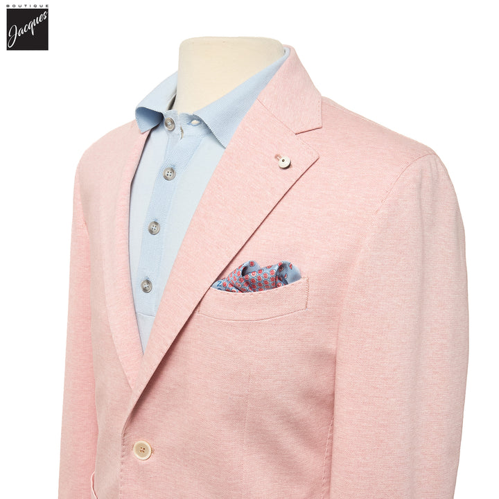 Oyster Pink Cotton-Linen Jack Fit Unconstructed Sport Jacket - L.B.M. 1911 - Boutique Jacques International