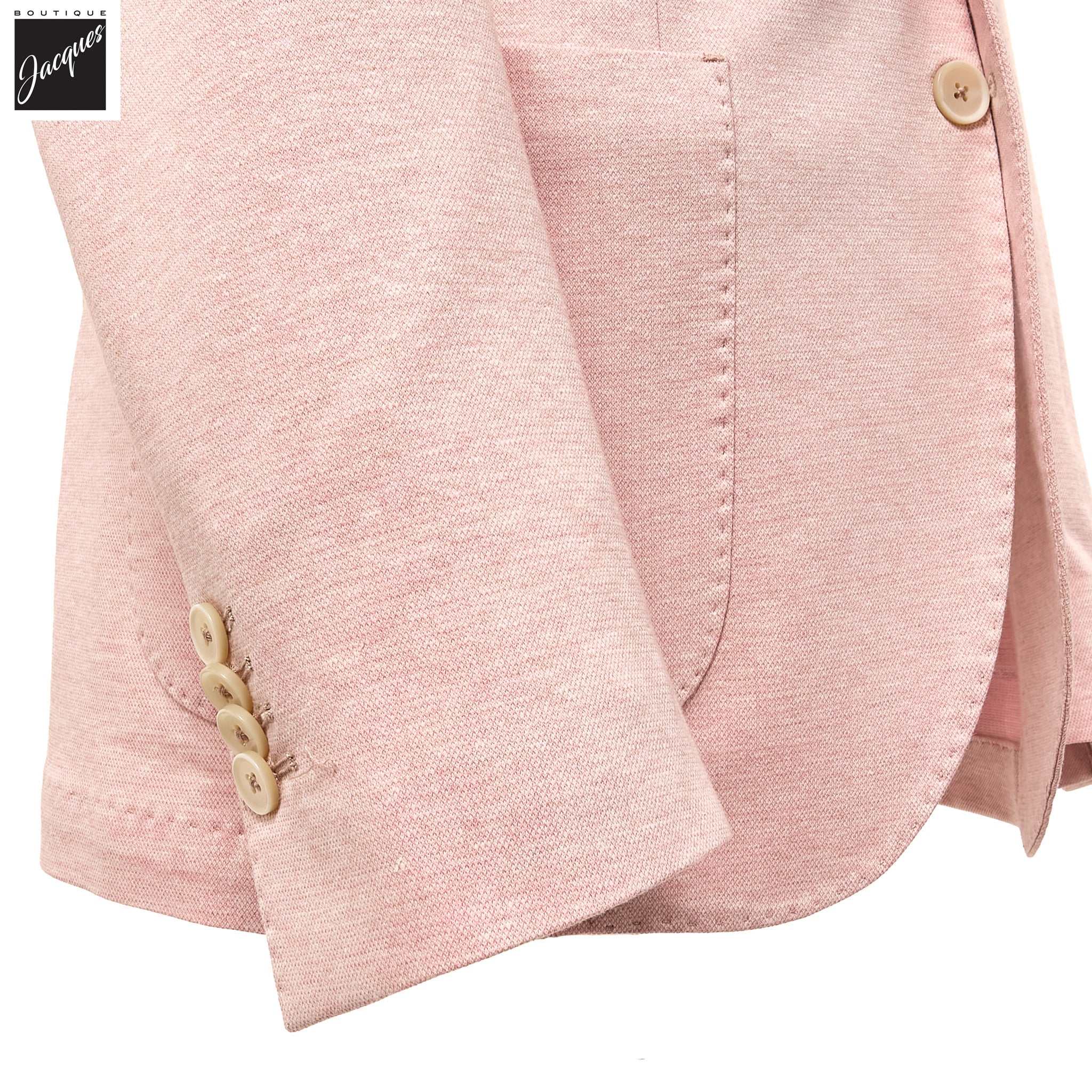 Oyster Pink Cotton-Linen Jack Fit Unconstructed Sport Jacket - L.B.M. 1911 - Boutique Jacques International