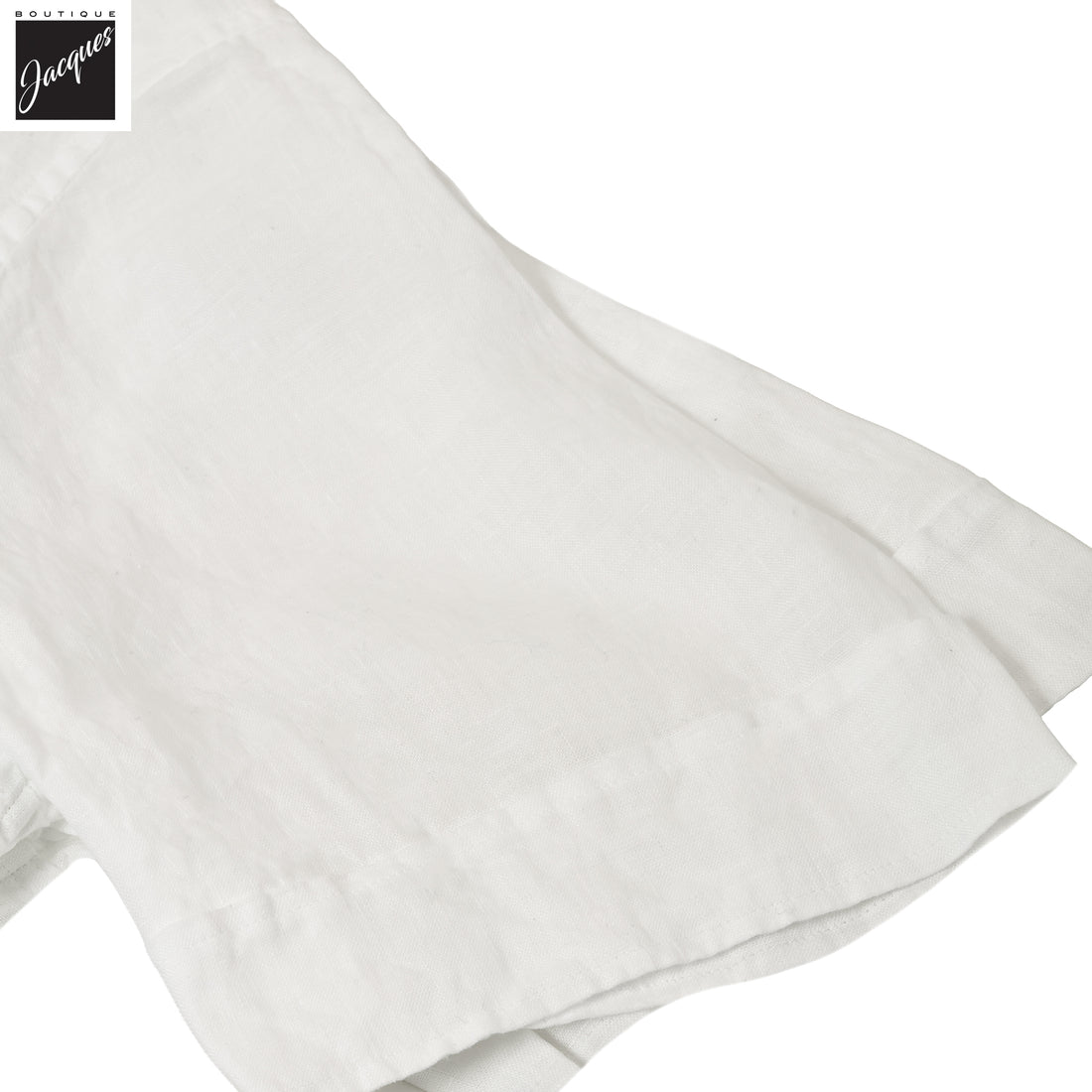 White Short Sleeve Linen Regular Fit Resort Shirt - Stenströms - Boutique Jacques International