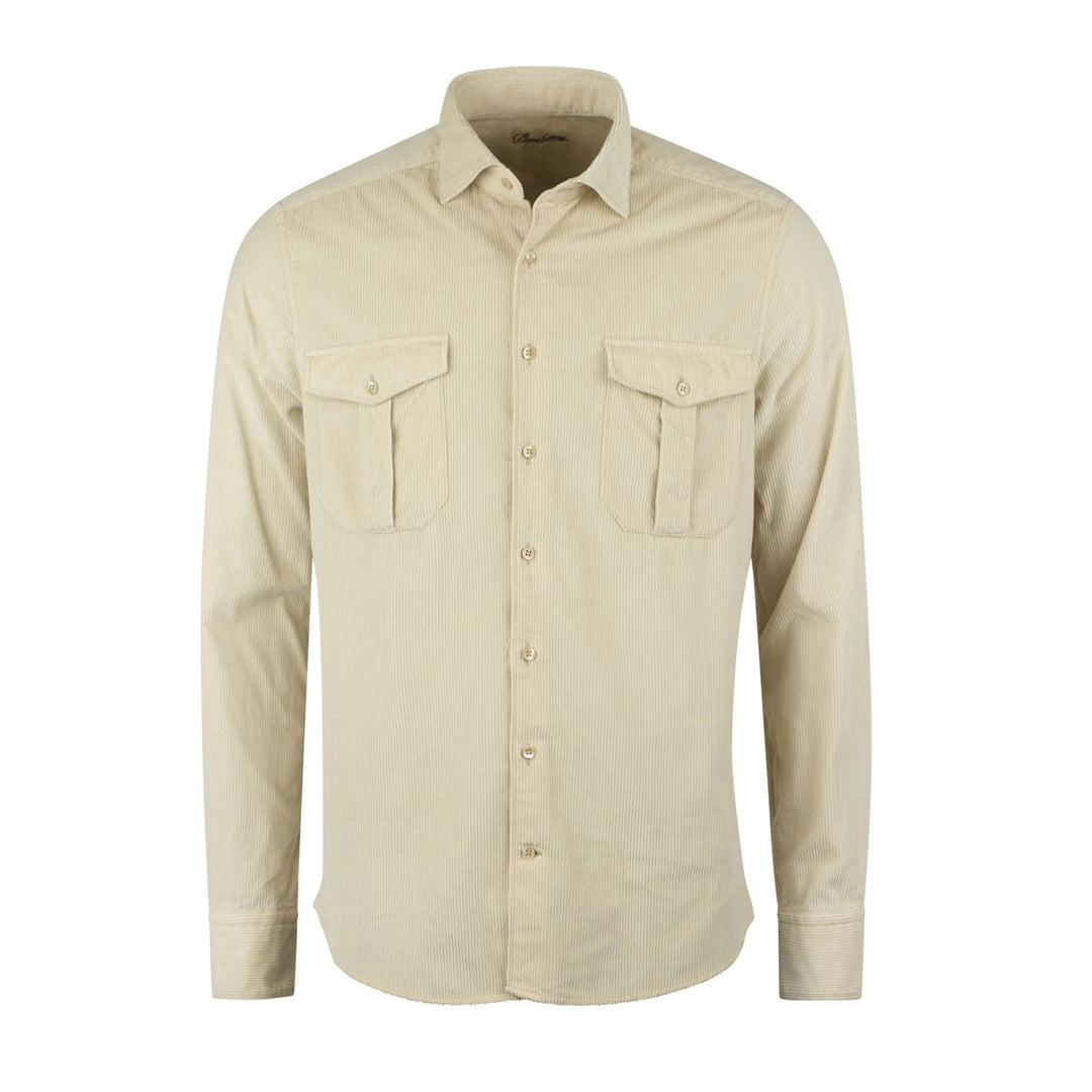 Light Beige Corduroy Slimline Overshirt - Stenströms