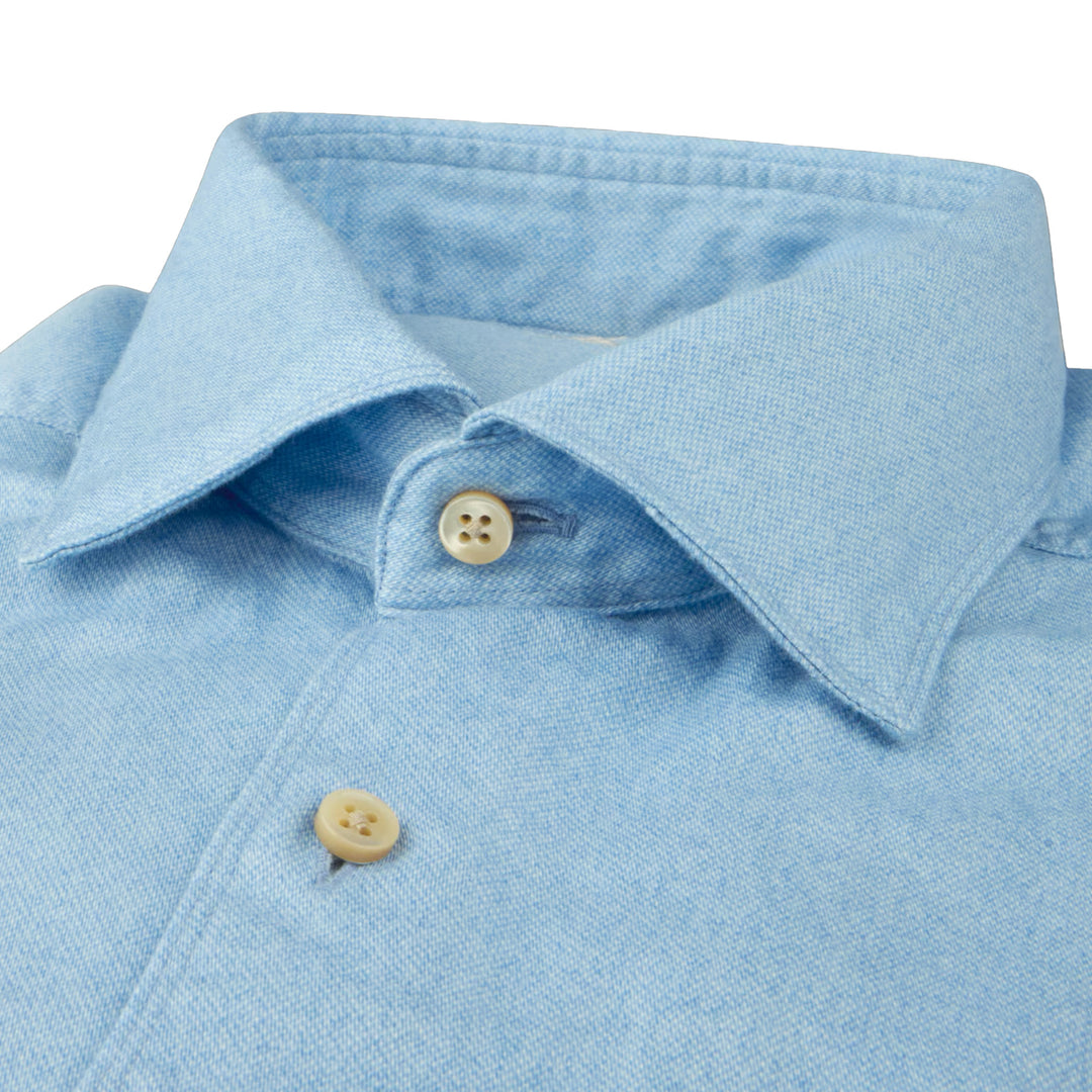 Cornflower Blue Oxford Cotton Regular Fit Casual Shirt - Stenströms