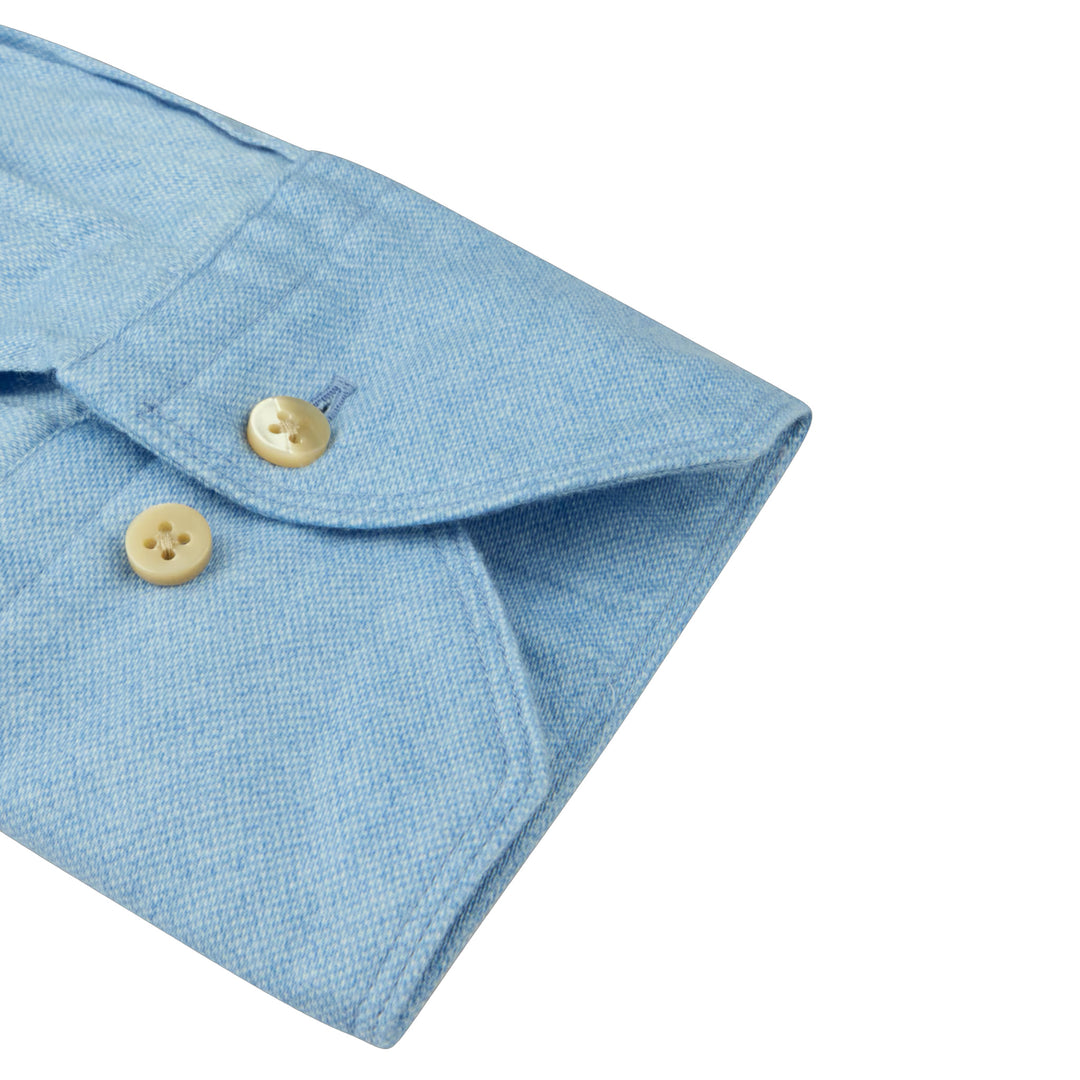 Cornflower Blue Oxford Cotton Regular Fit Casual Shirt - Stenströms