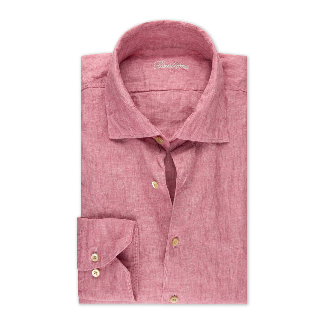 Blush Pink Linen Regular Fit Casual Shirt - Stenströms - Boutique Jacques International