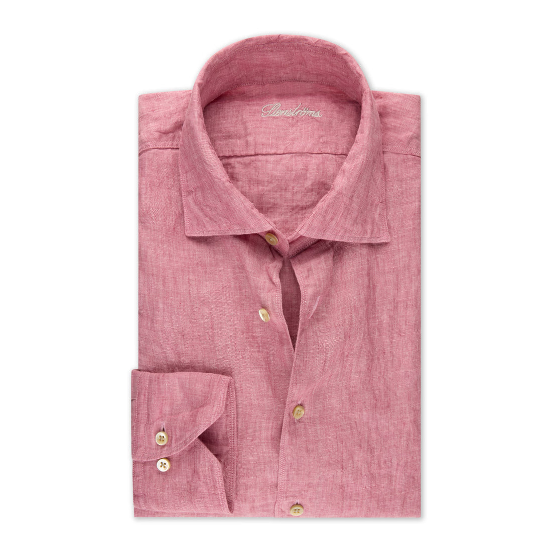 Blush Pink Linen Regular Fit Casual Shirt - Stenströms - Boutique Jacques International