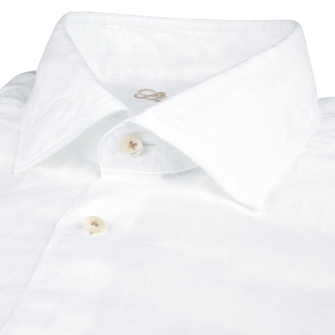 White Linen Fitted Body Casual Shirt - Stenströms - Boutique Jacques International