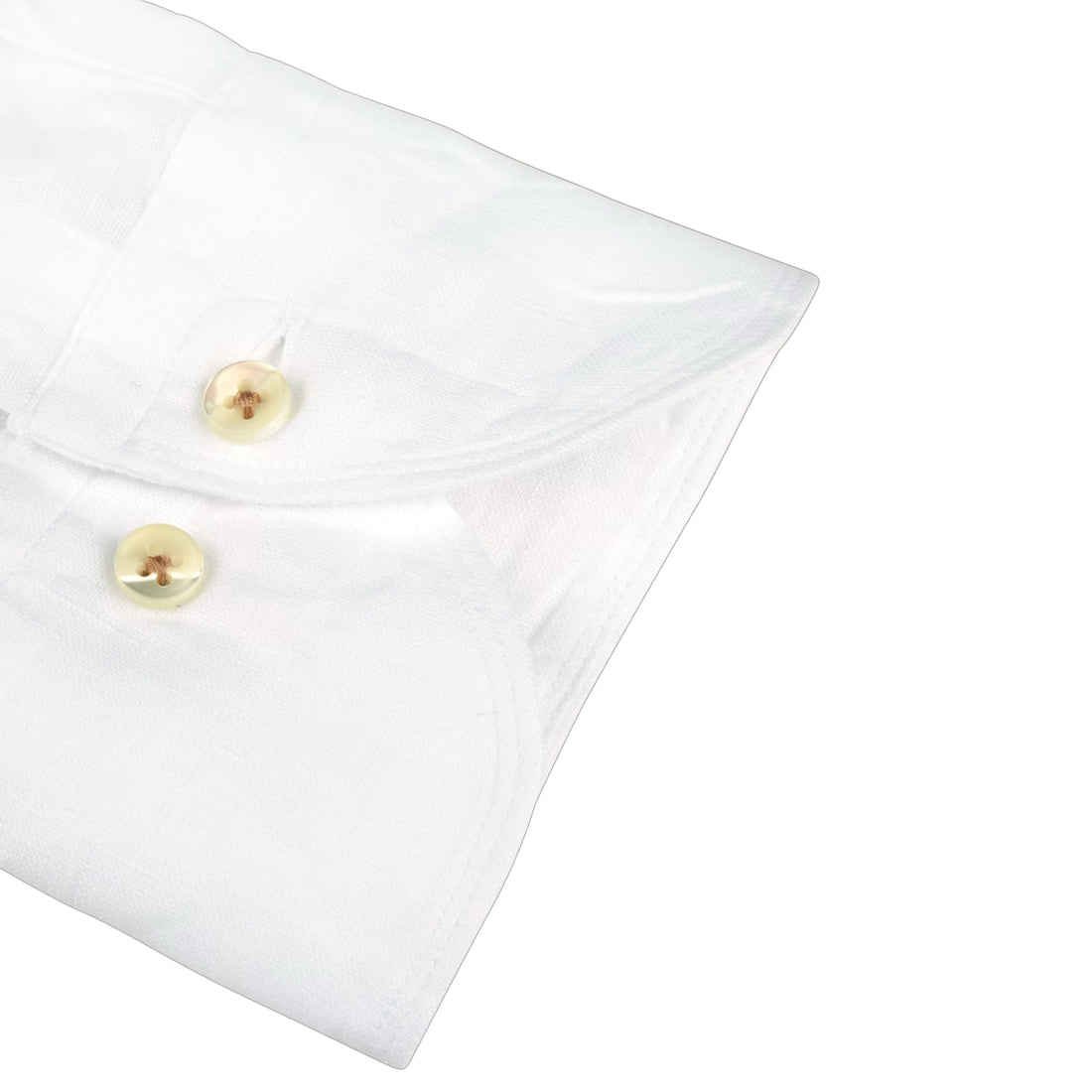 White Linen Fitted Body Casual Shirt - Stenströms - Boutique Jacques International