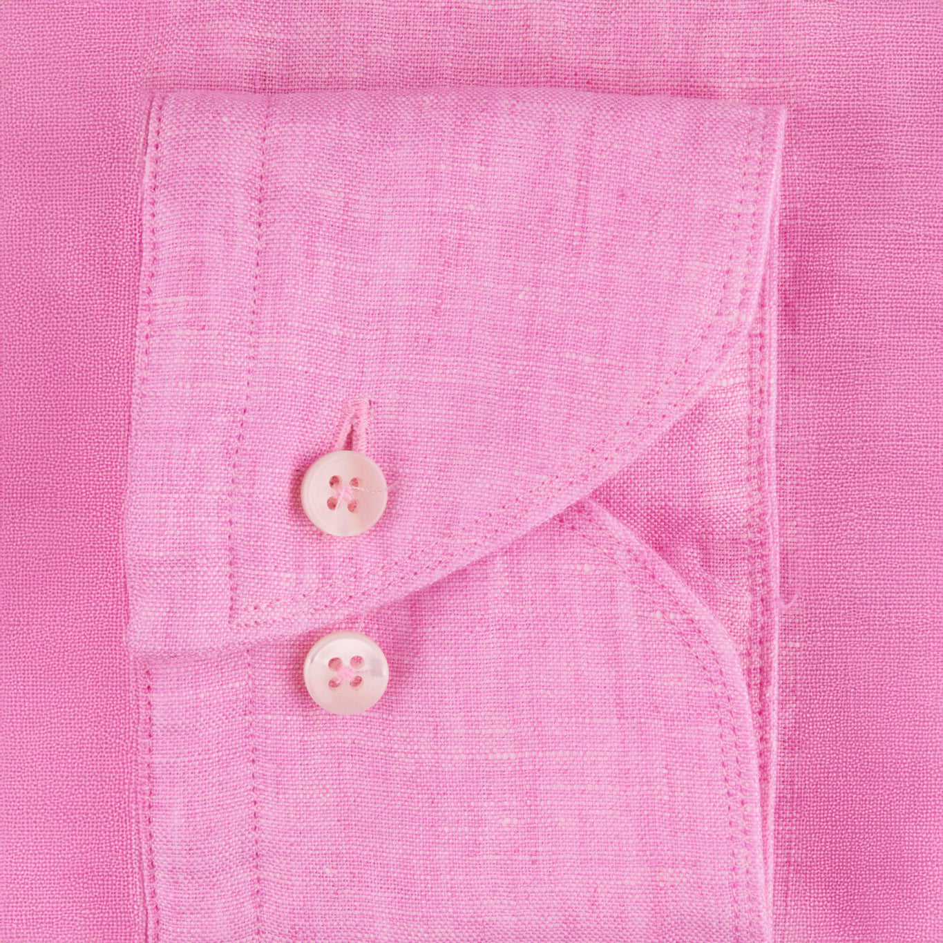 Soft Pink Linen Fitted Body Shirt - Stenströms