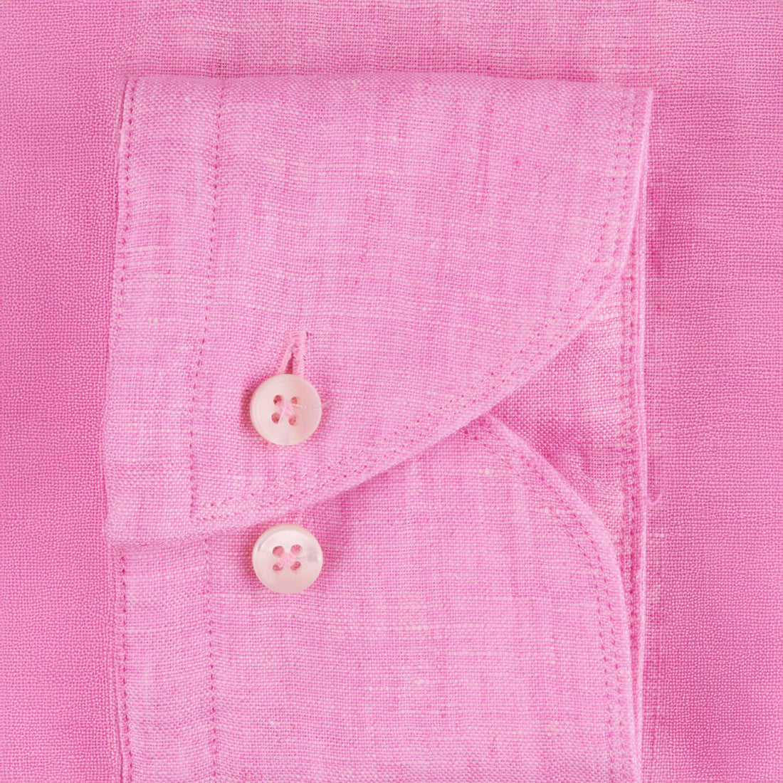 Soft Pink Linen Fitted Body Shirt - Stenströms