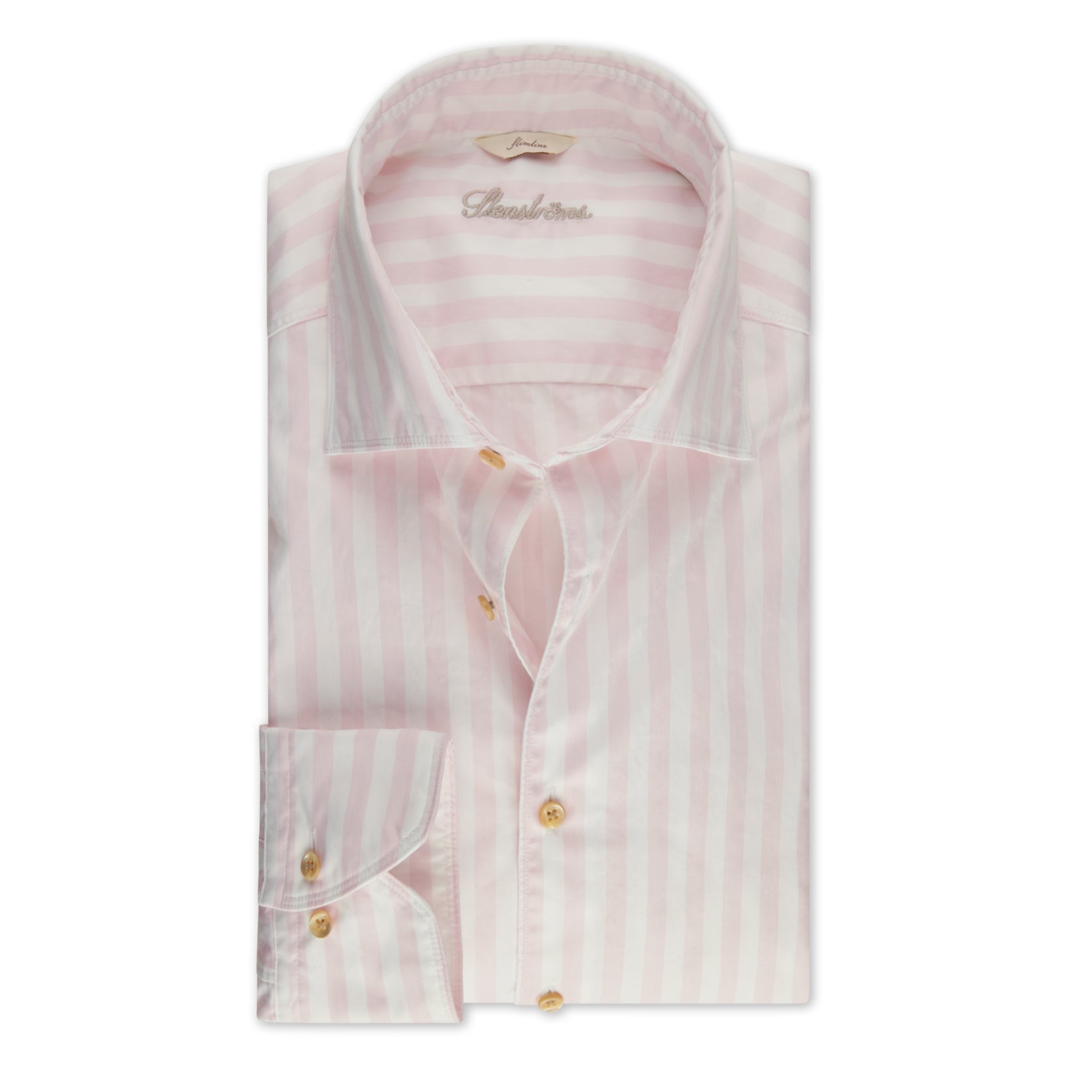 Casual Pink Striped Fitted Body Casual Shirt - Stenströms