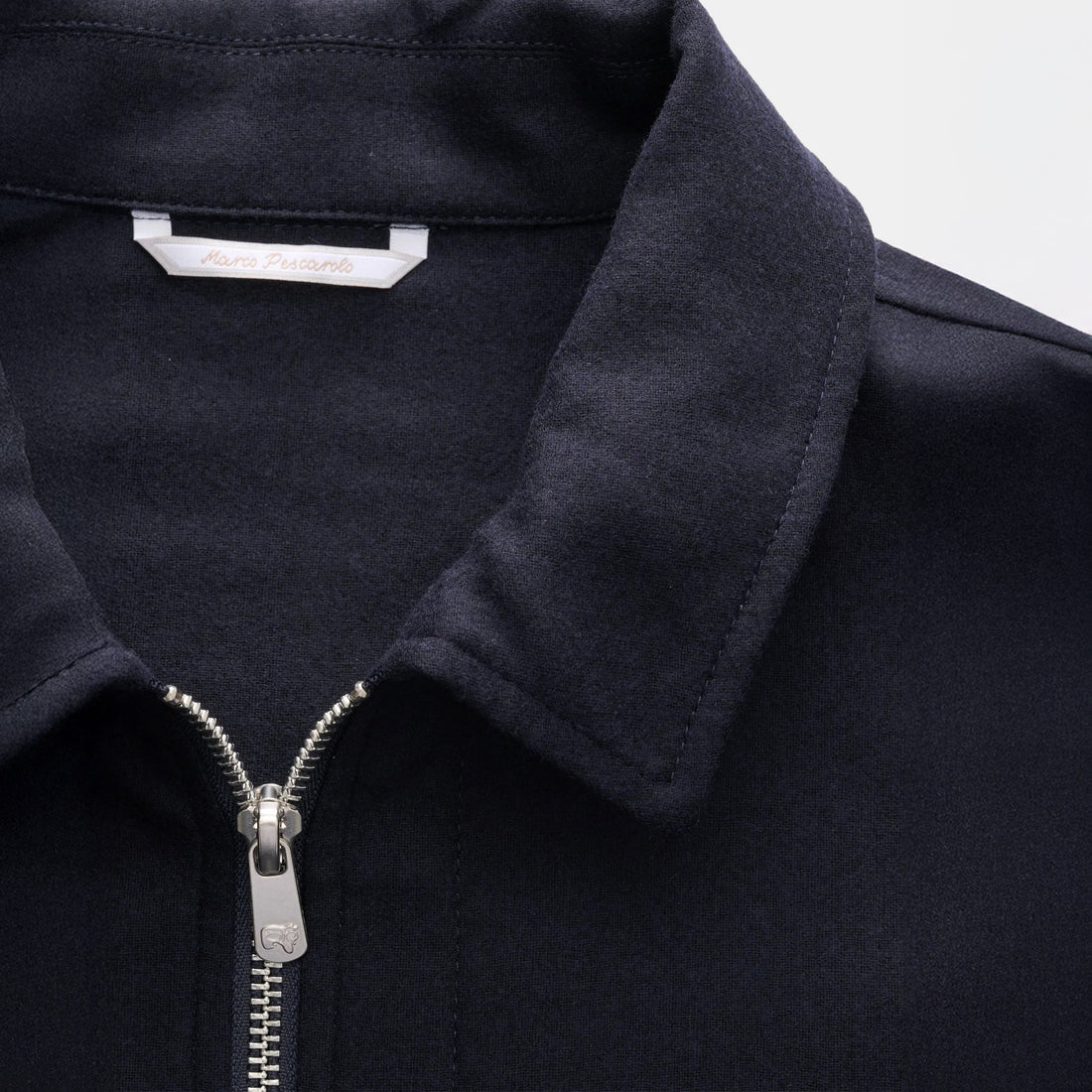 Navy Wool-Cashmere Stretch Blouson Jacket - Marco Pescarolo