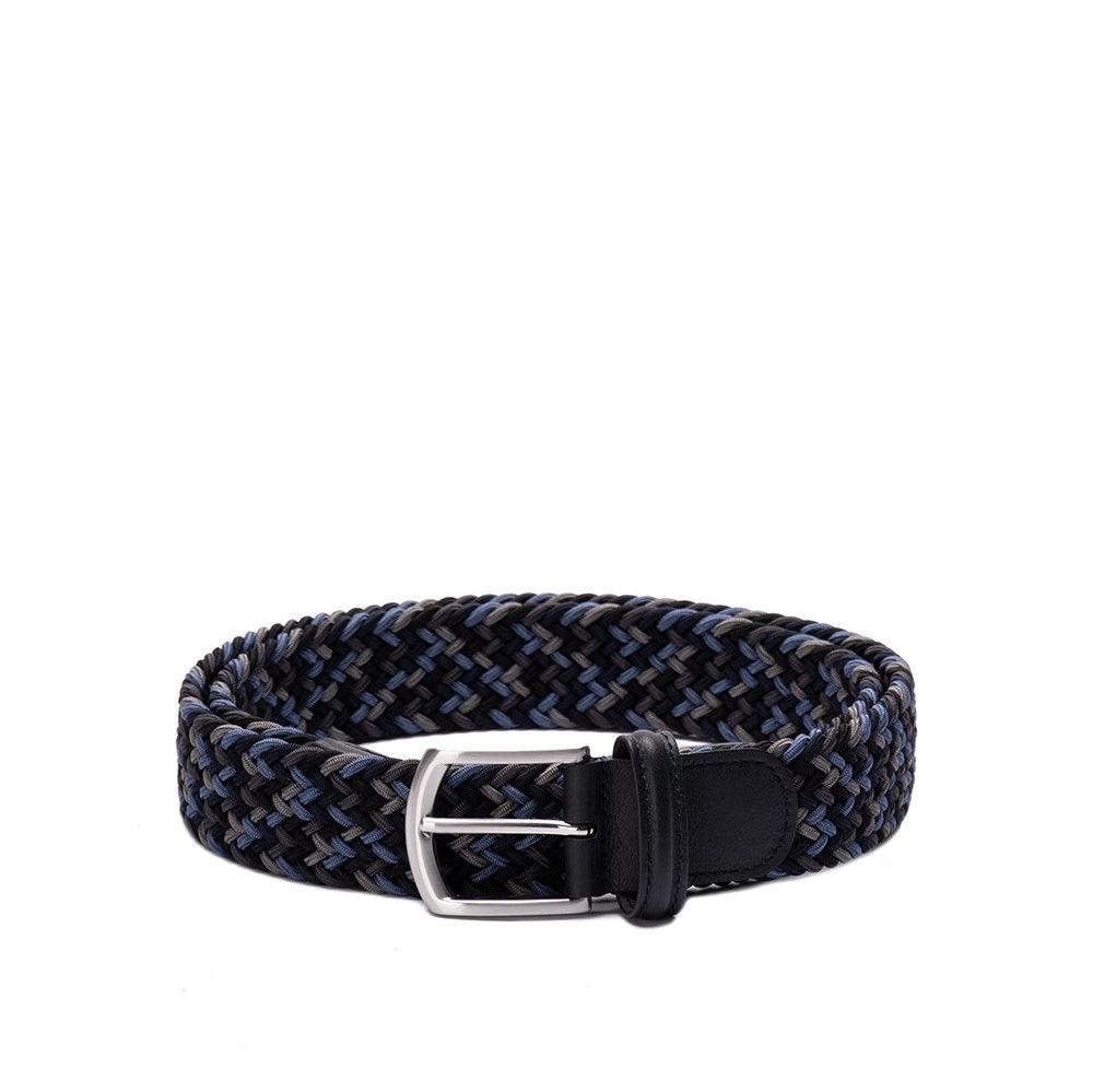 Blue Grey Woven Elastic Belt - Anderson's - Boutique Jacques International