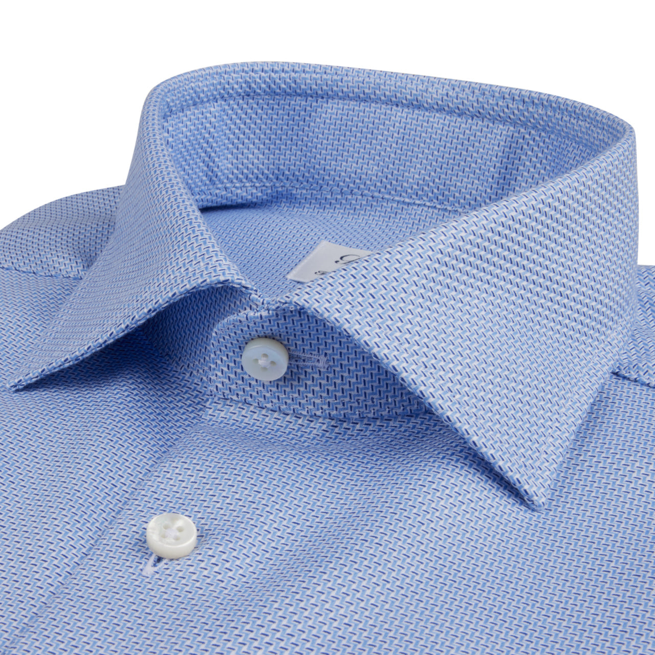 Light Blue Patterned Slimline Super Cotton - Stenströms