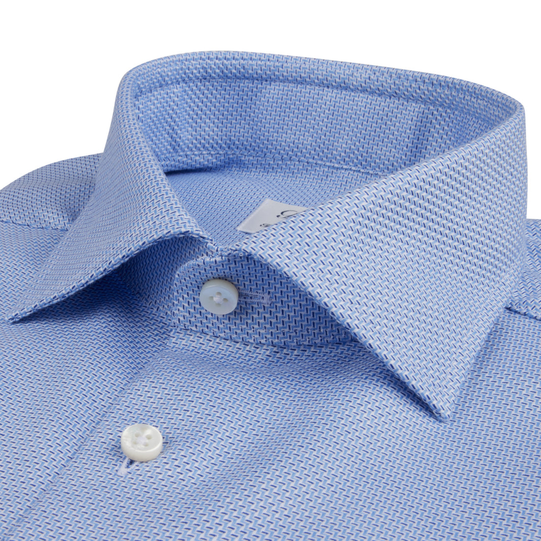 Light Blue Patterned Slimline Super Cotton - Stenströms