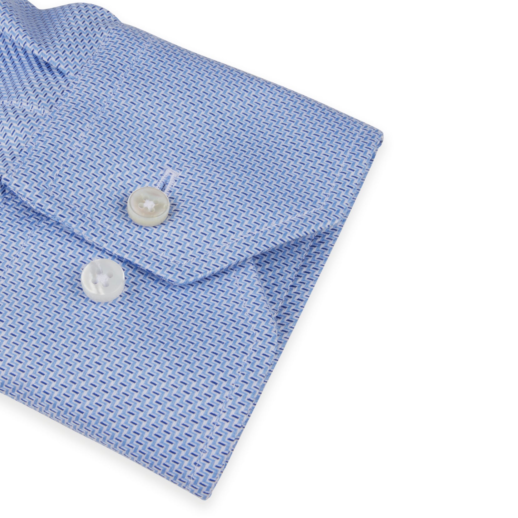 Light Blue Patterned Slimline Super Cotton - Stenströms