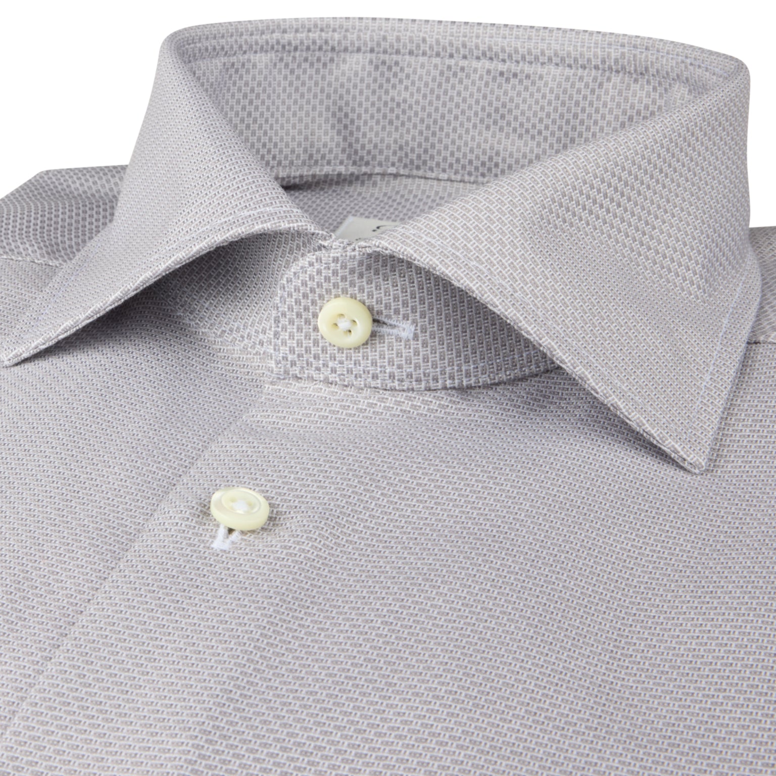 Gray Textured Twill Shirt Slimline - Stenströms