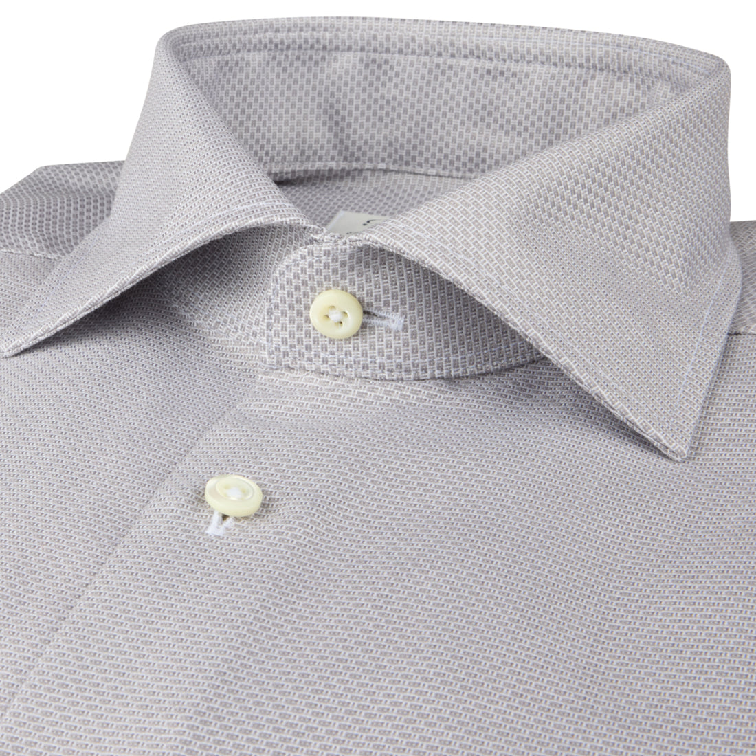 Gray Textured Twill Shirt Slimline - Stenströms