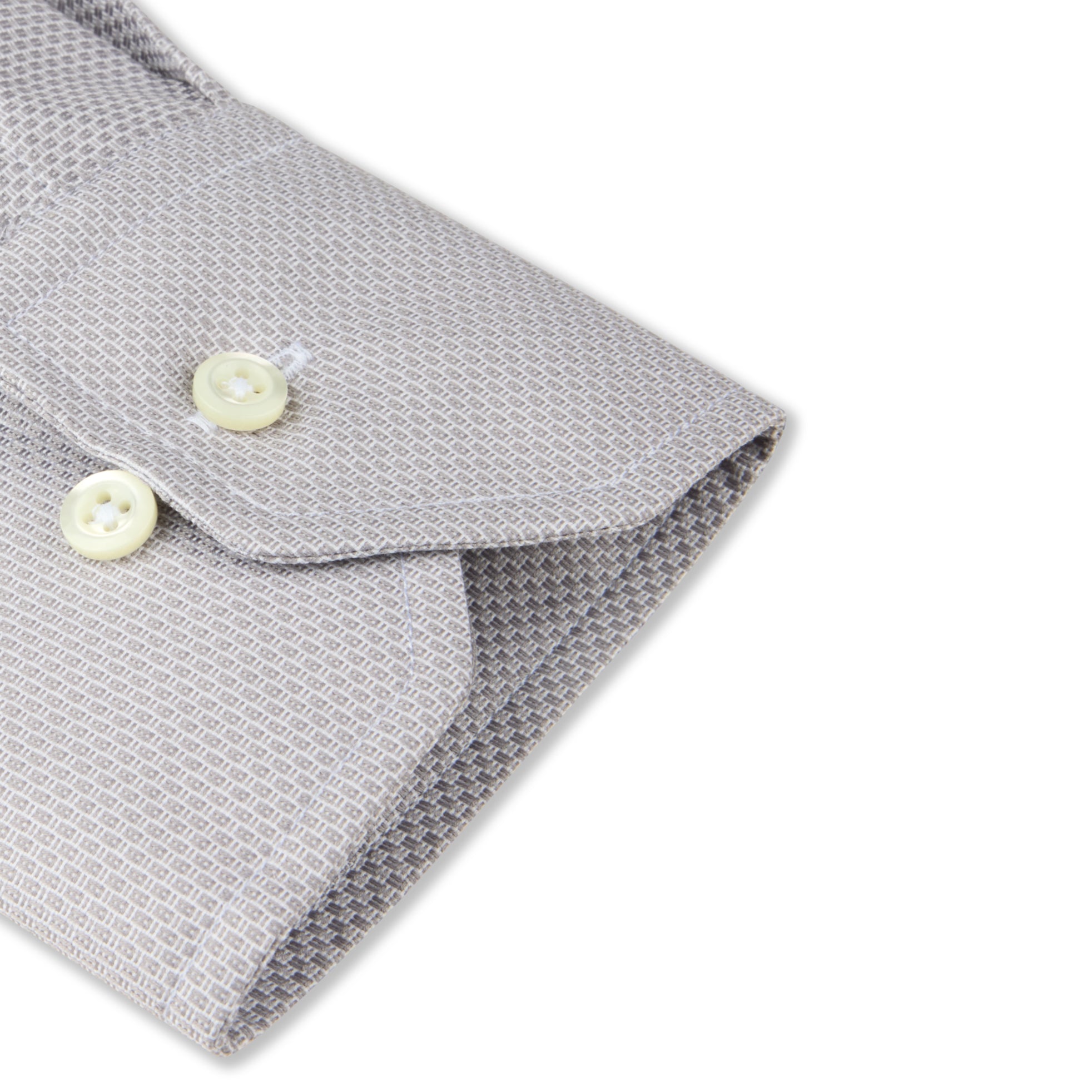 Gray Textured Twill Shirt Slimline - Stenströms