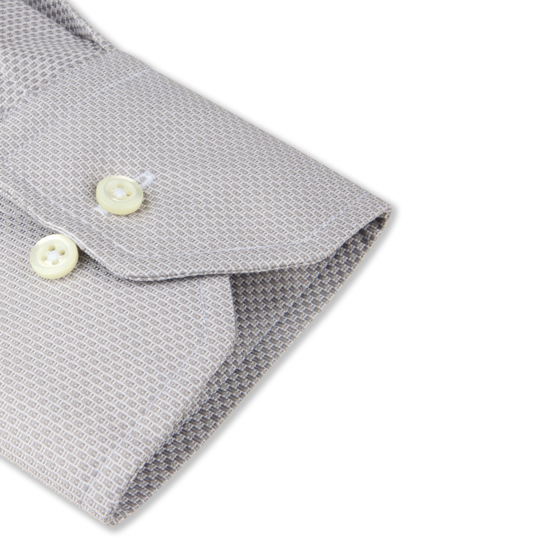 Gray Textured Twill Shirt Slimline - Stenströms