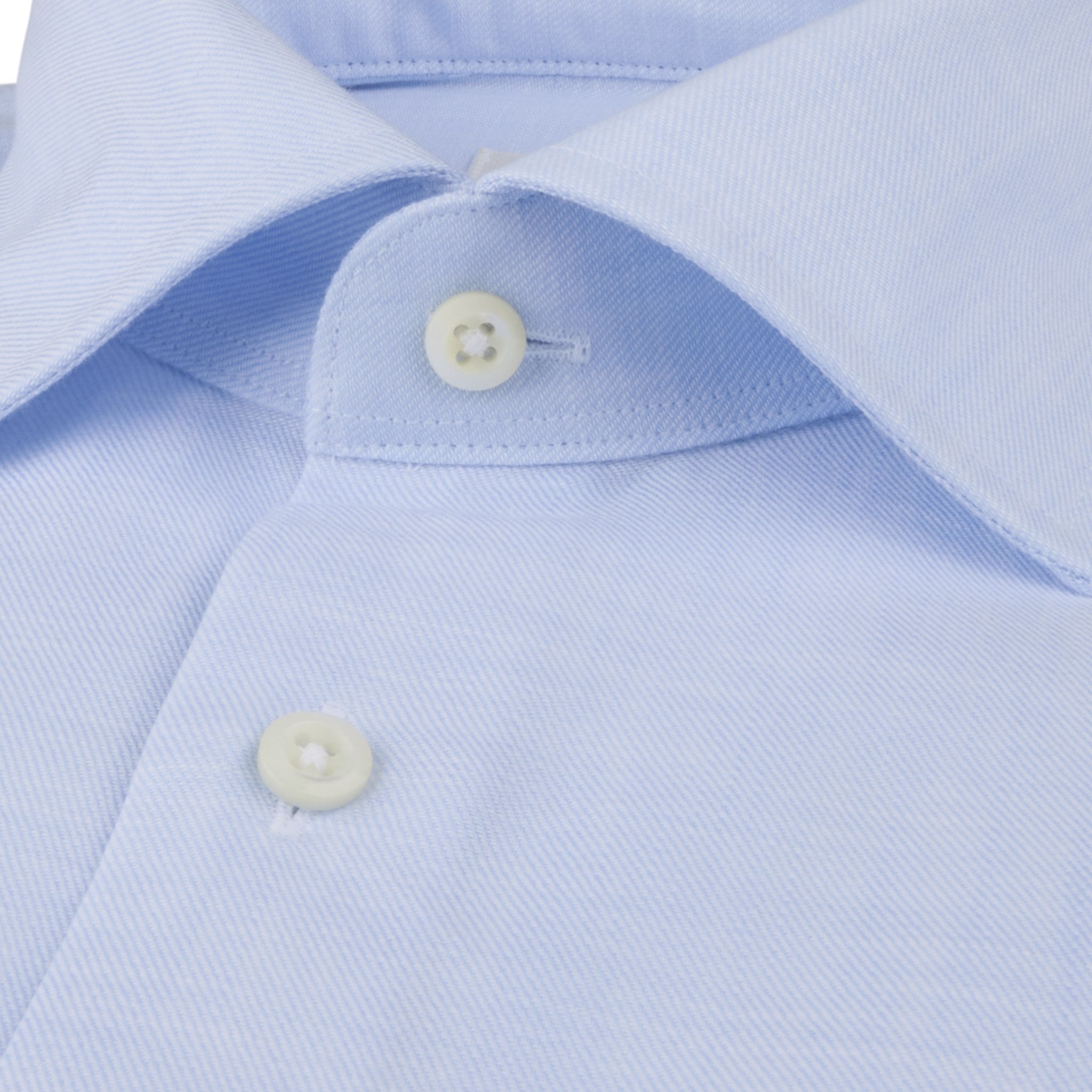 Blue Textured Twill Slimline Dress Shirt - Stenströms