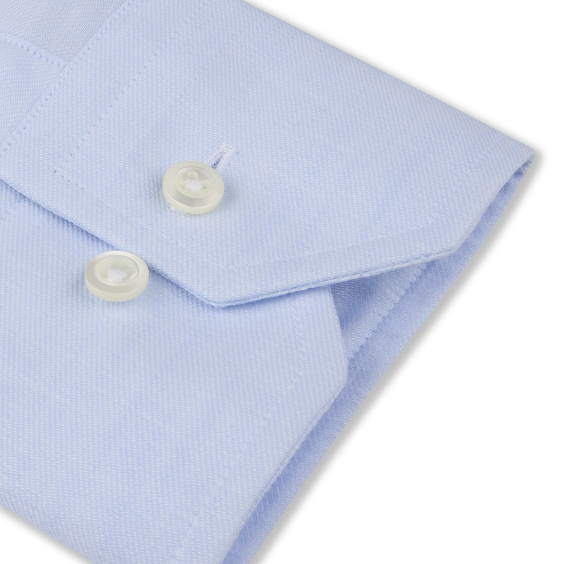 Blue Textured Twill Slimline Dress Shirt - Stenströms