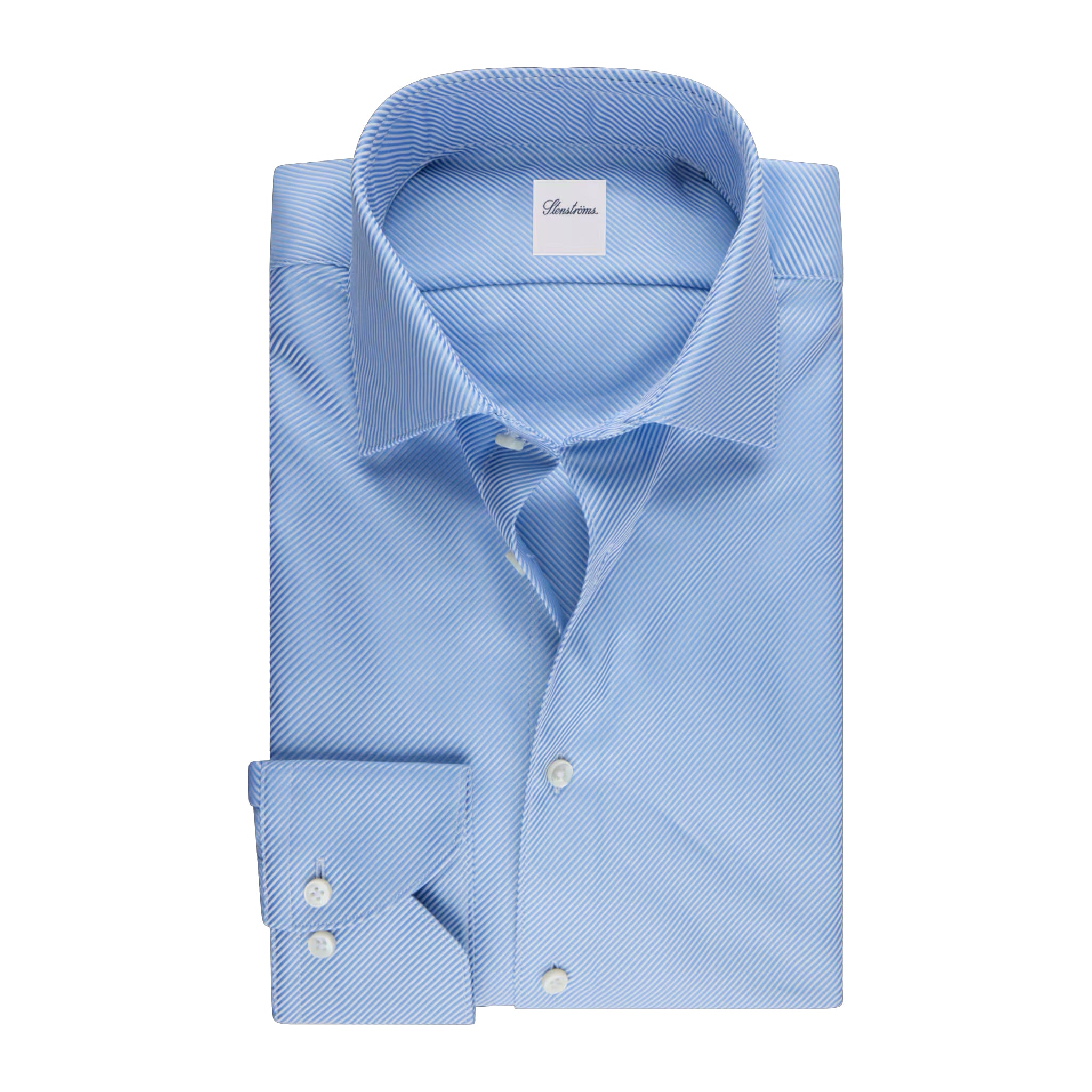 Light Blue Twill Slimline Shirt - Stenströms