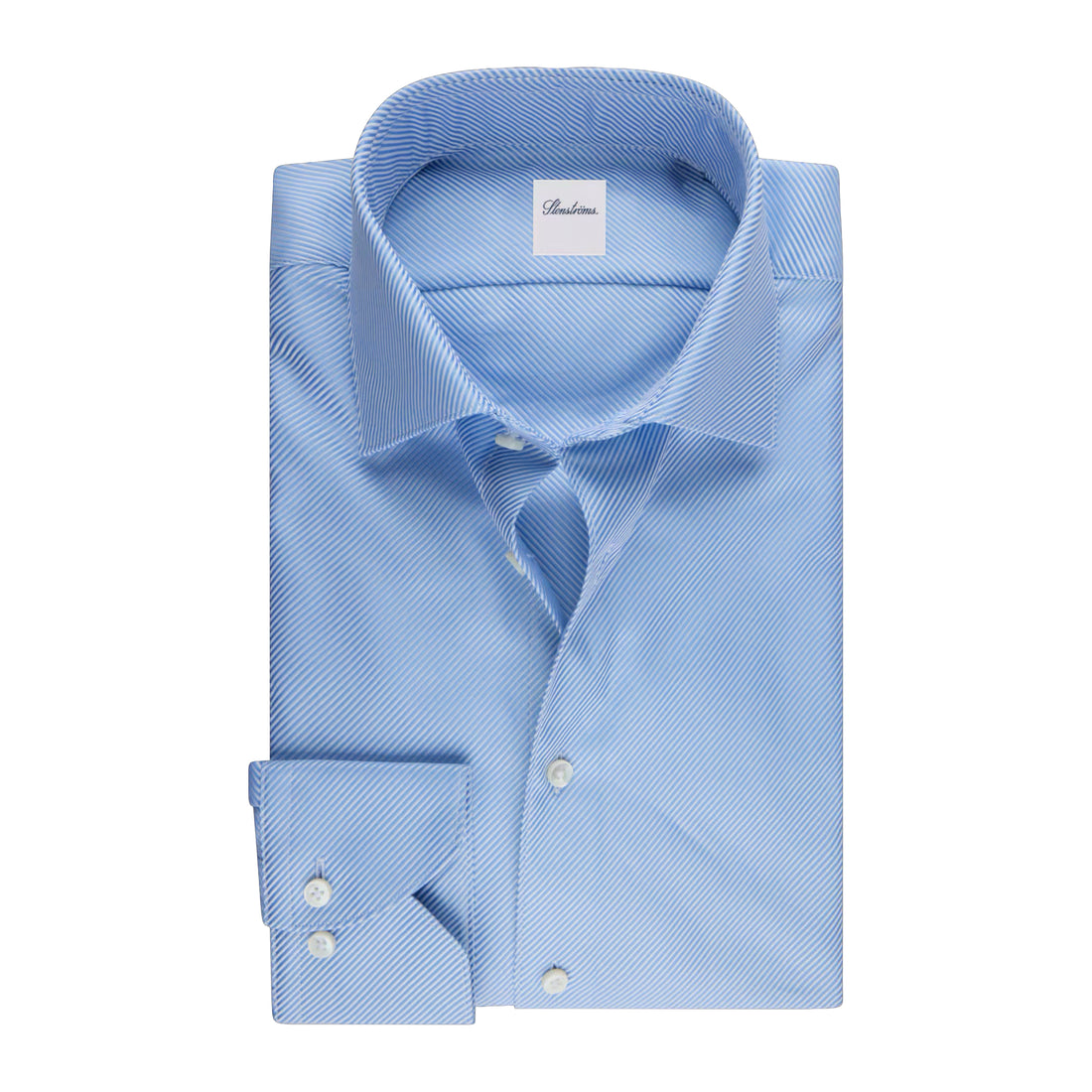 Light Blue Twill Slimline Shirt - Stenströms