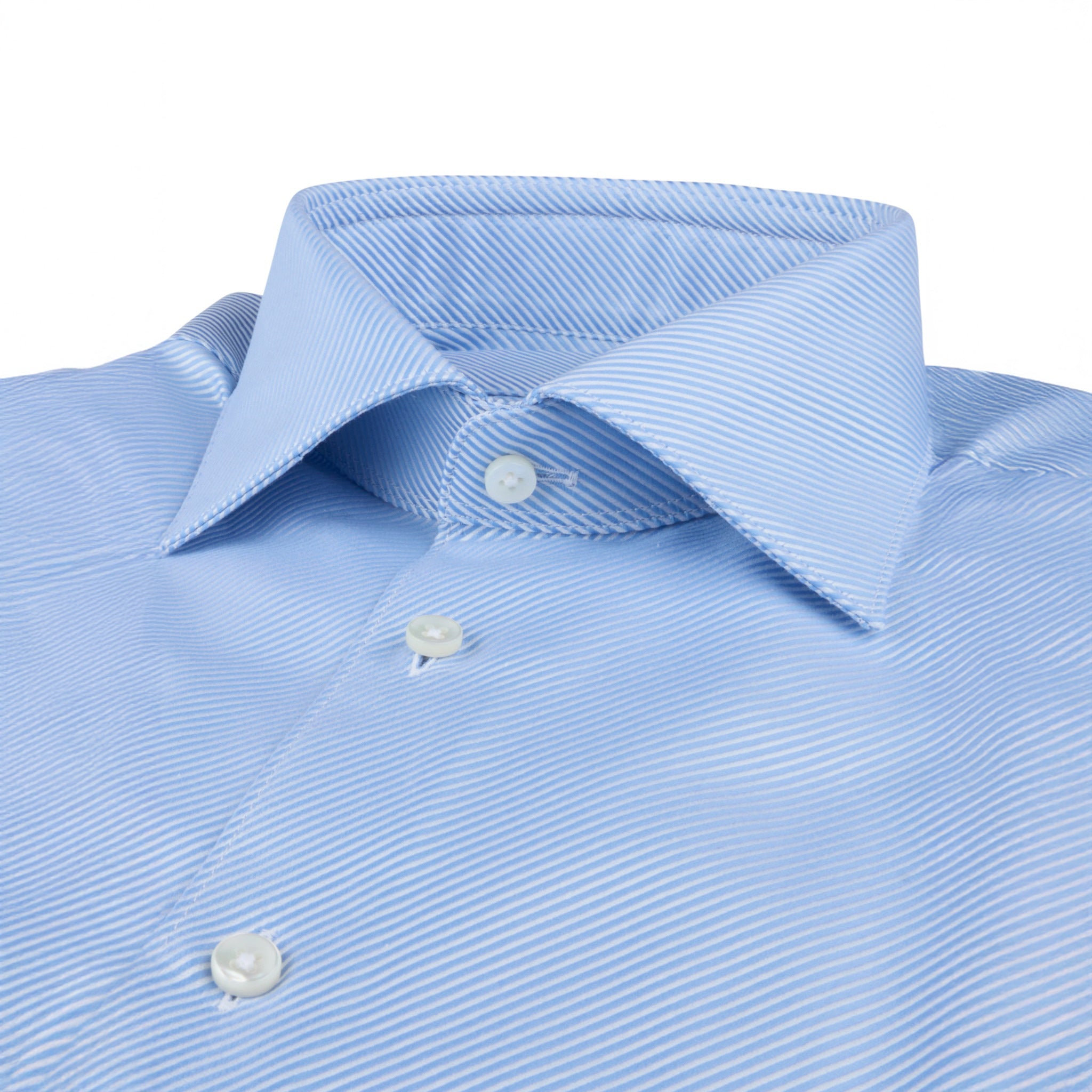Light Blue Twill Slimline Shirt - Stenströms