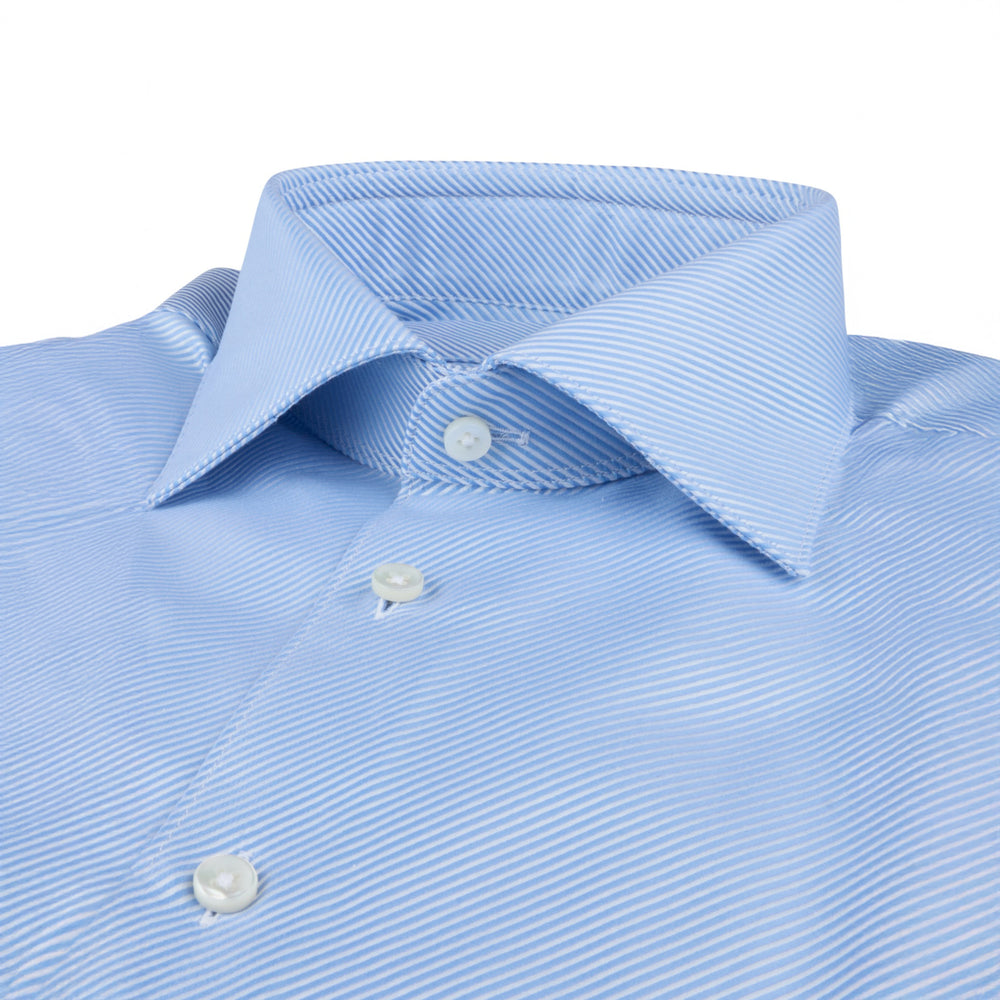 Light Blue Twill Slimline Shirt - Stenströms