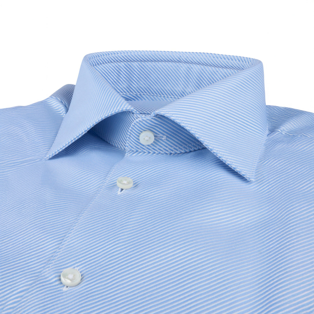 Light Blue Twill Slimline Shirt - Stenströms