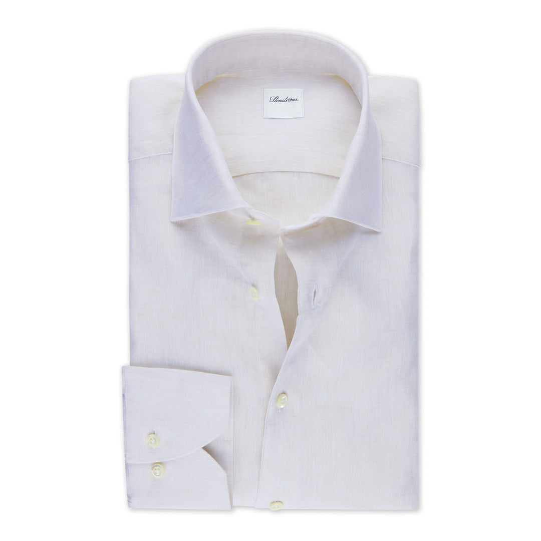 Off-White Linen Slimline Dress Shirt Off-White Linen Slimline Dress Shirt
