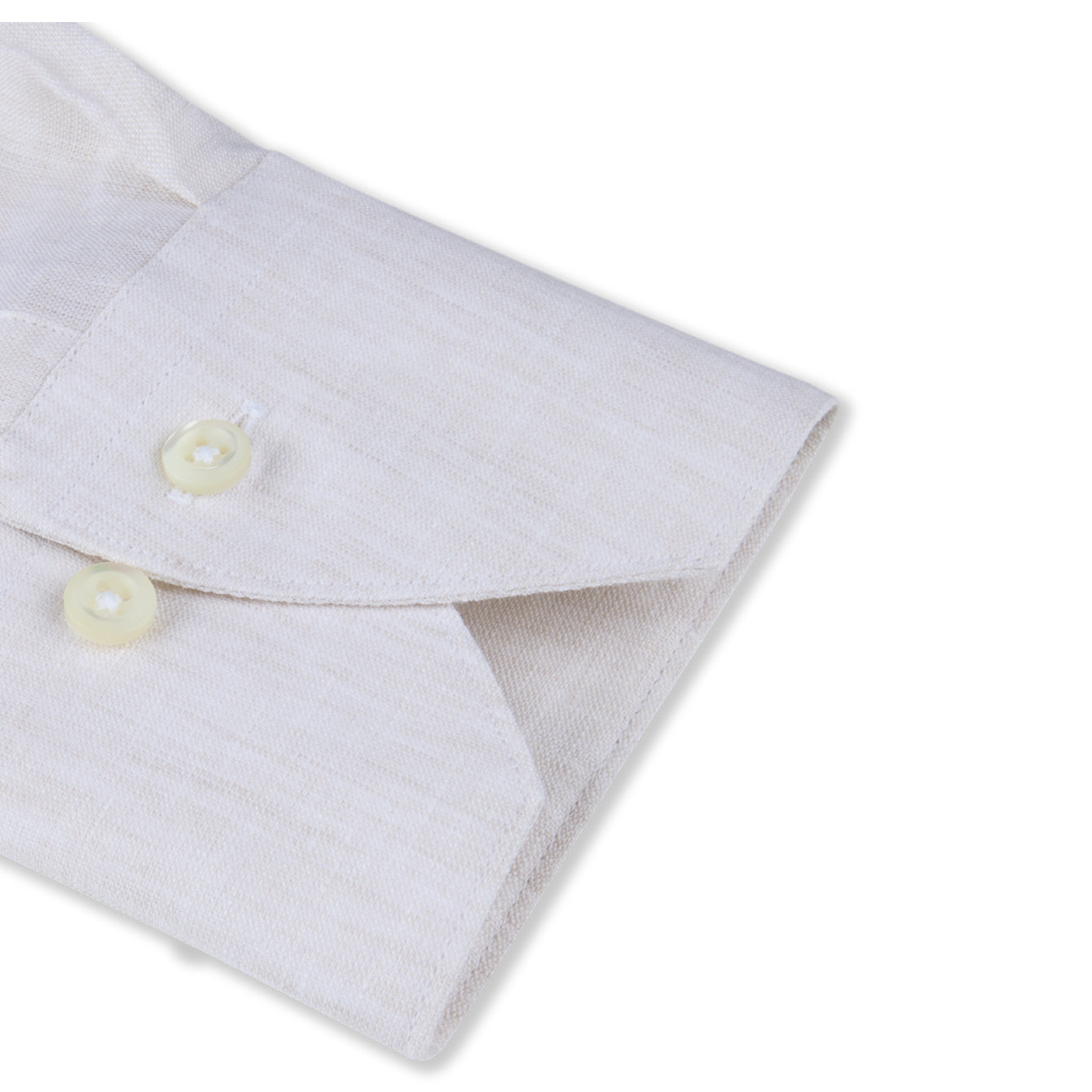 Off-White Linen Slimline Dress Shirt - Stenströms