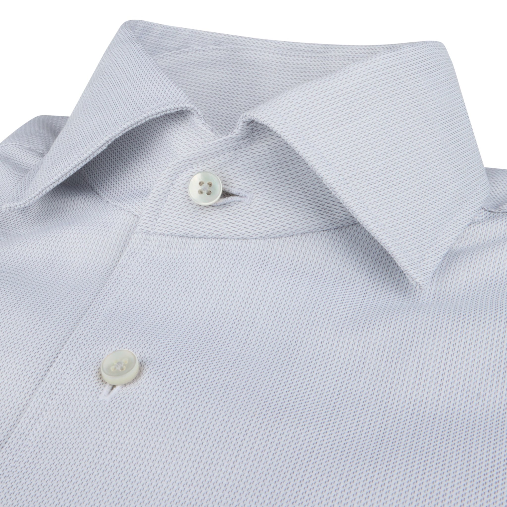 Light Gray Casual Slimline Cotton Twill Shirt - Stenströms