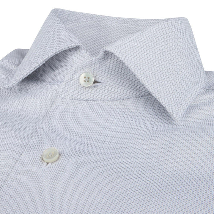 Light Gray Twill Regular Fit Casual Shirt - Stenströms