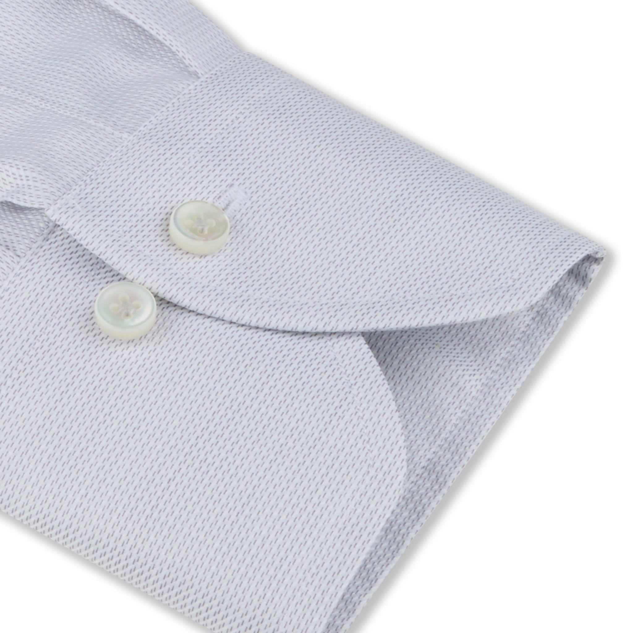Light Gray Casual Slimline Cotton Twill Shirt - Stenströms
