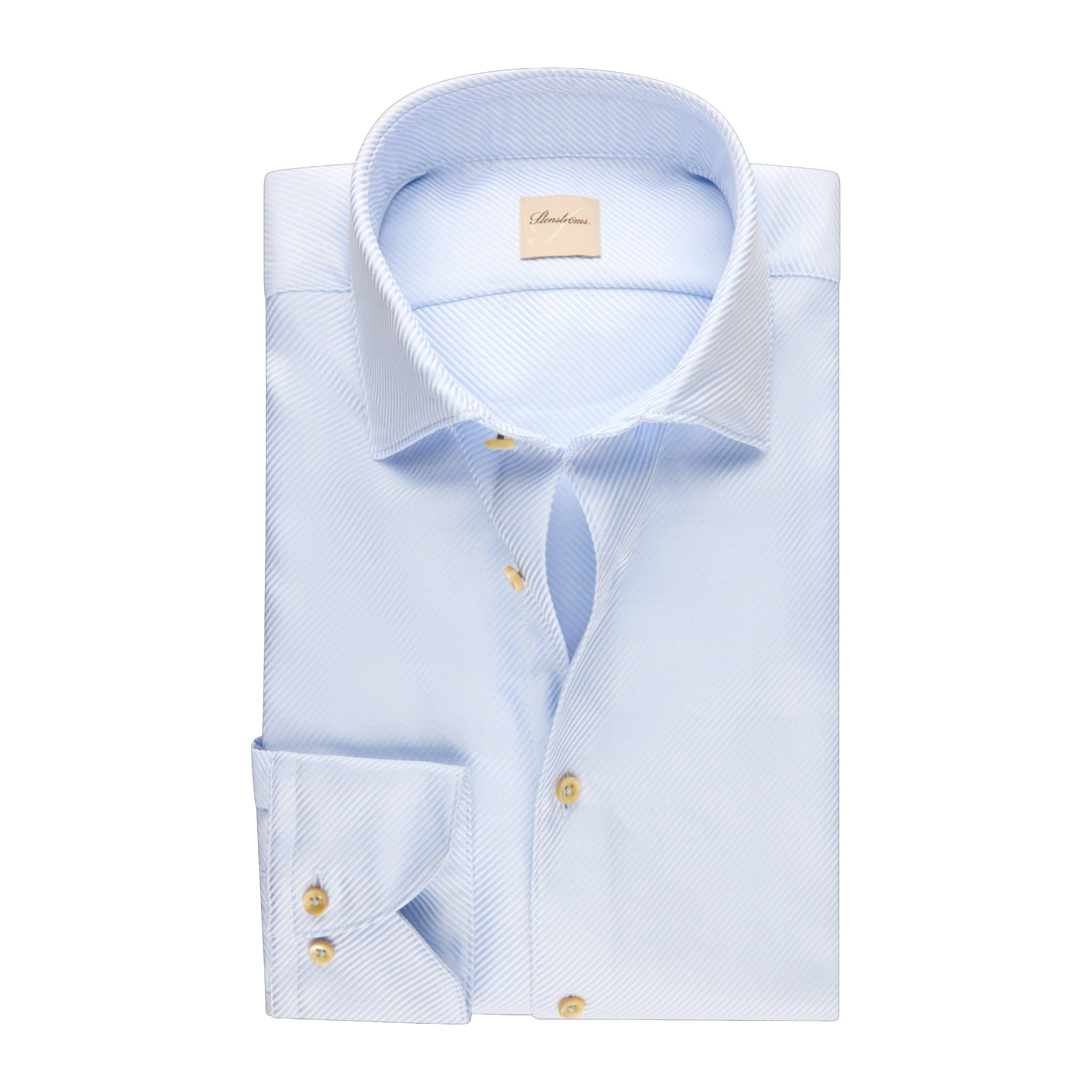 Light Blue Twill Slimline Shirt - Stenströms