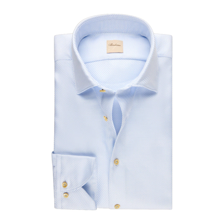 Light Blue Twill Slimline Shirt - Stenströms