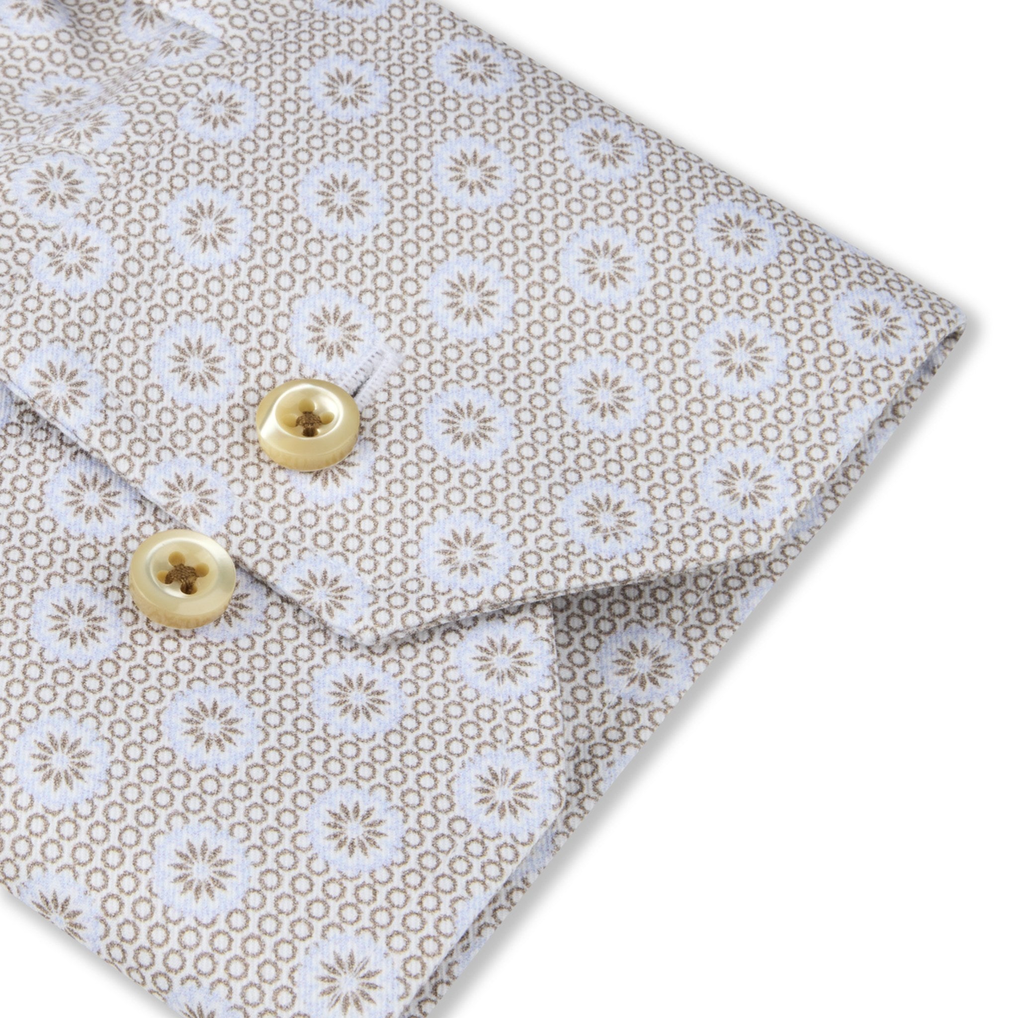 Beige Medallion Slimline Shirt - Stenströms