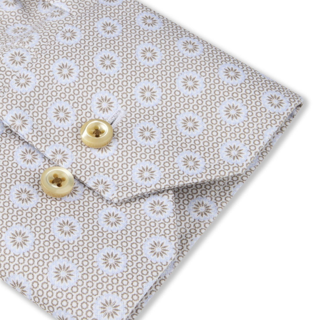 Beige Medallion Slimline Shirt - Stenströms