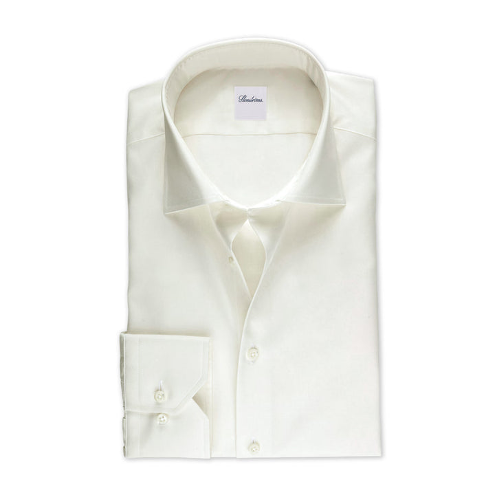 Champagne Solid Twill Slimline Dress Shirt - Stenströms