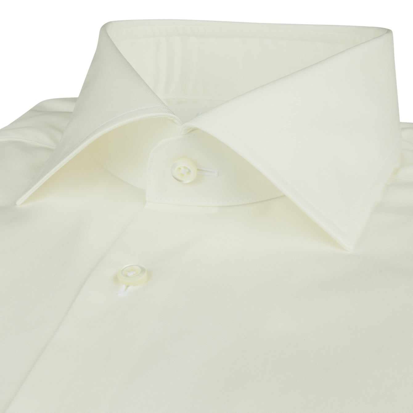 Champagne Solid Twill Slimline Dress Shirt - Stenströms