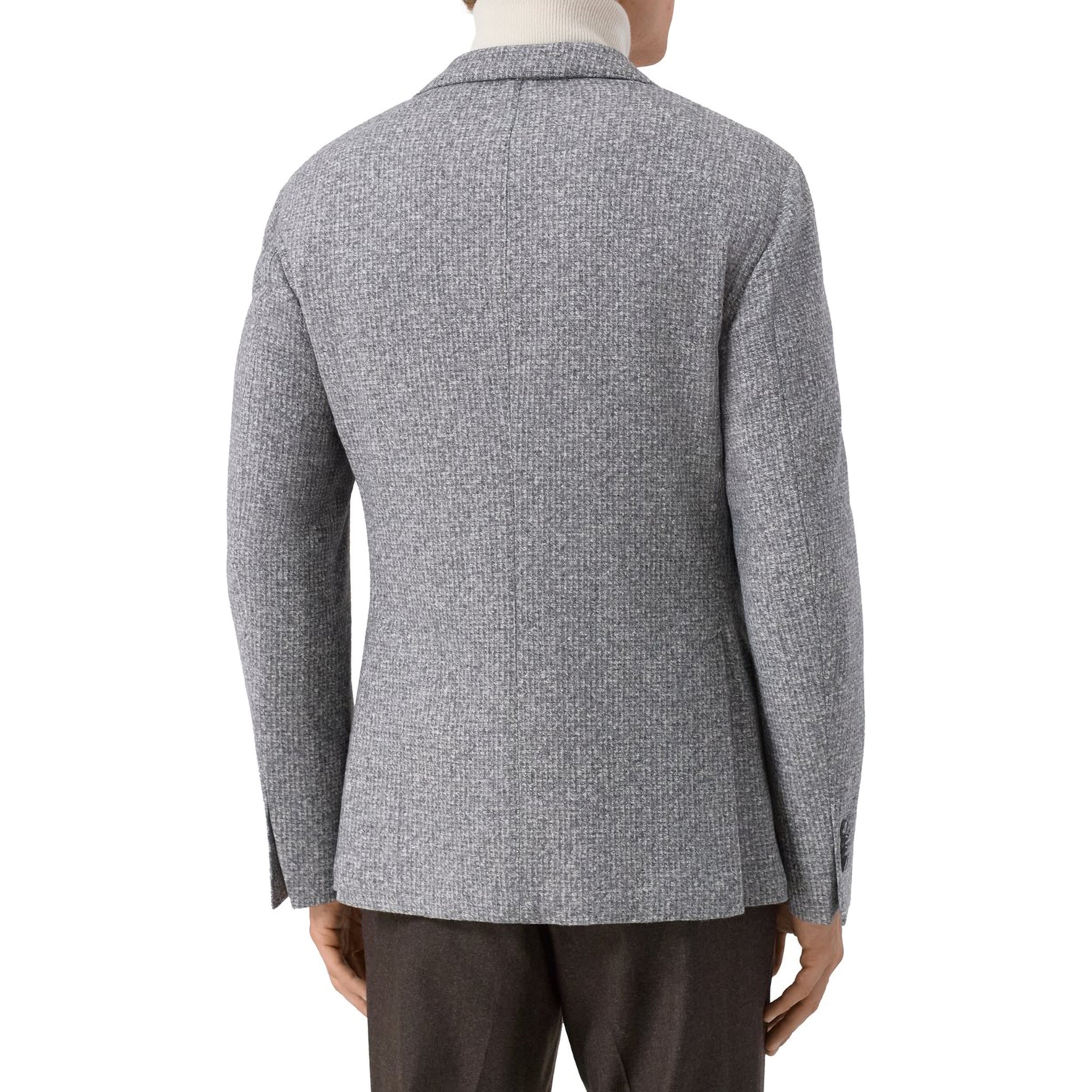 Gray Mélange Wool Jersey Unconstructed Contemporary Sport Jacket - L.B.M. 1911