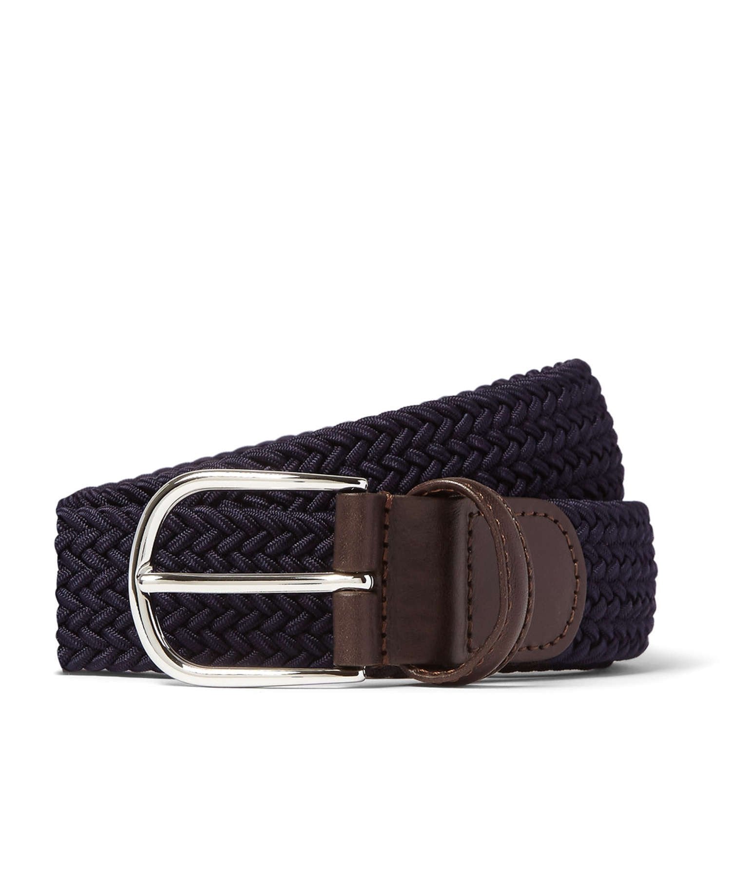 Navy Solid Woven Elastic Belt - Anderson's - Boutique Jacques International