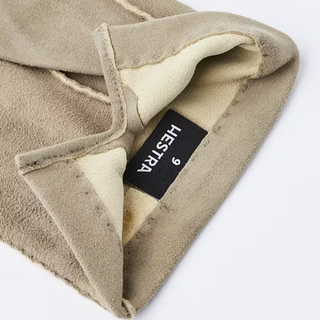 Natural Gray Damien Sueded Tanned Goat Leather Gloves - Hestra