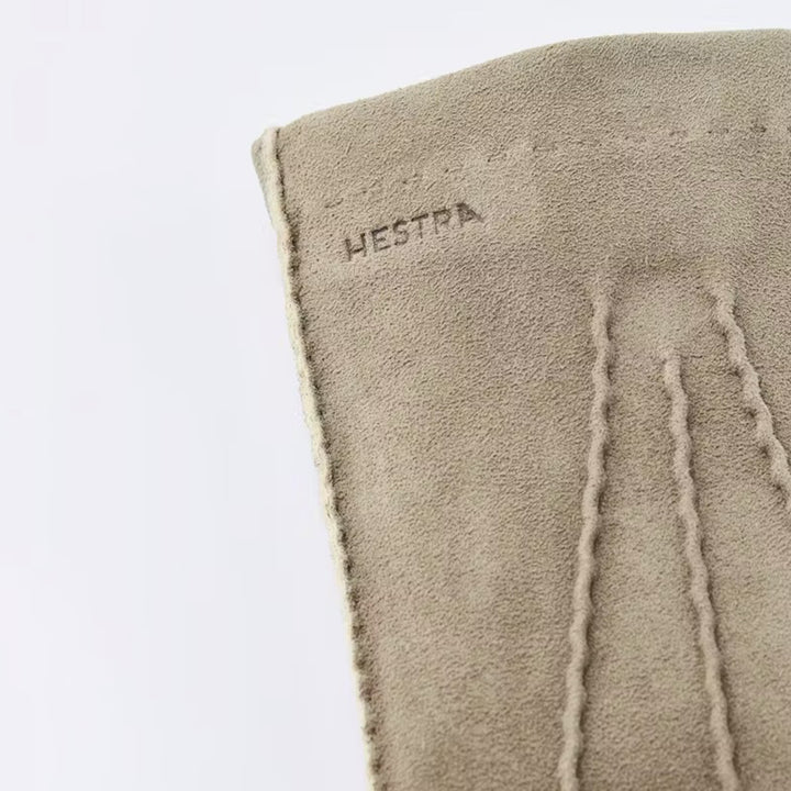 Natural Gray Damien Sueded Tanned Goat Leather Gloves - Hestra