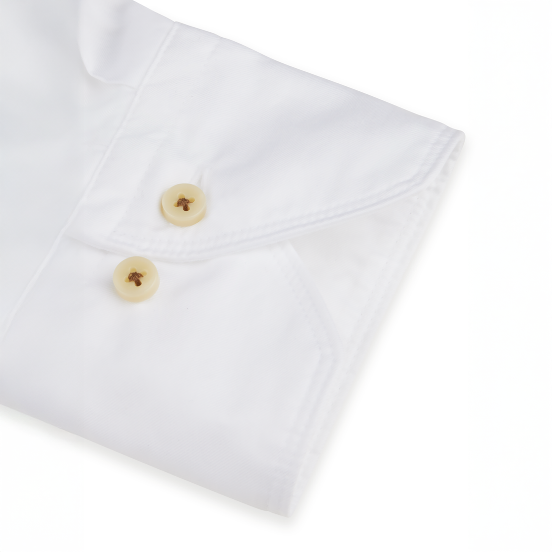 White Garment Wash Slimline Casual Shirt - Stenströms